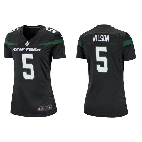 Women's New York Jets Garrett Wilson Black Game Je...