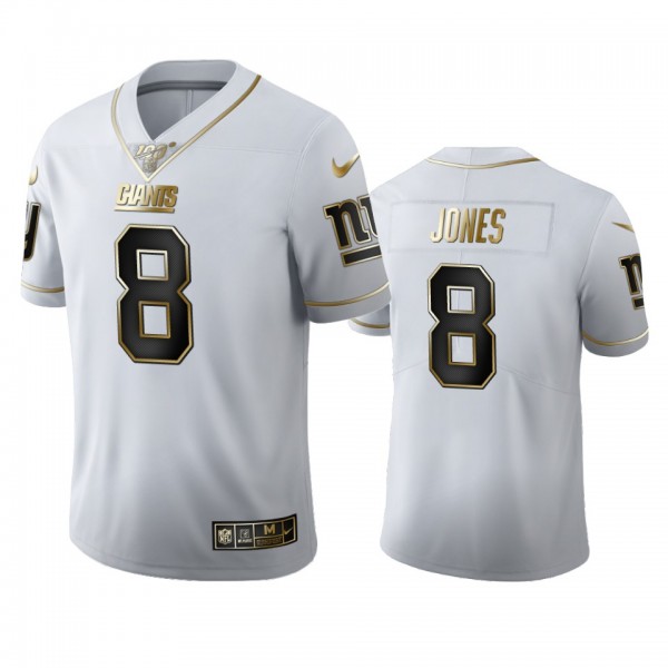 Daniel Jones Giants White 100th Season Golden Edit...