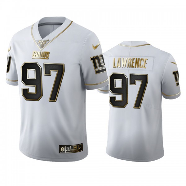 Dexter Lawrence Giants White 100th Season Golden E...