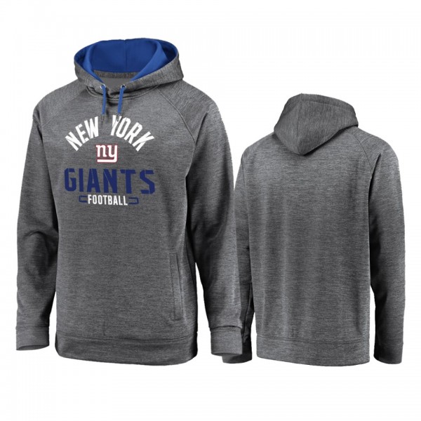 New York Giants Gray Battle Charged Raglan Pullove...