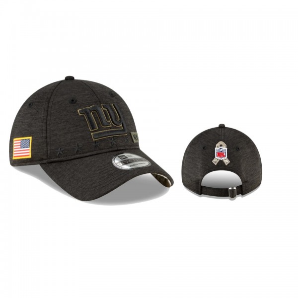 New York Giants Heather Black 2020 Salute to Service 9TWENTY Adjustable Hat