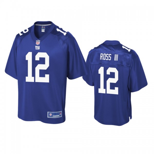 New York Giants John Ross III Royal Pro Line Jerse...