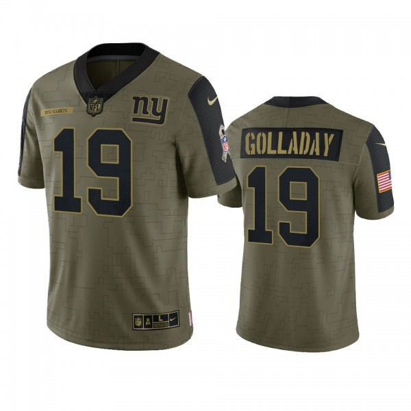 New York Giants Kenny Golladay Olive 2021 Salute T...