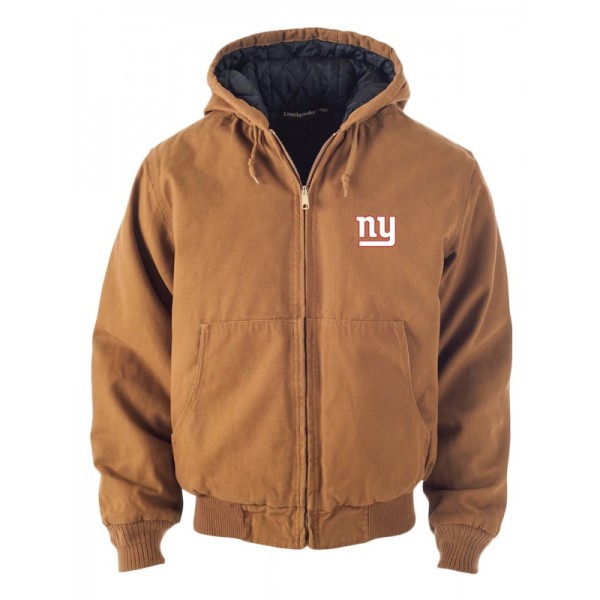 New York Giants Dunbrooke Tan Dakota Hoodie Full-Z...