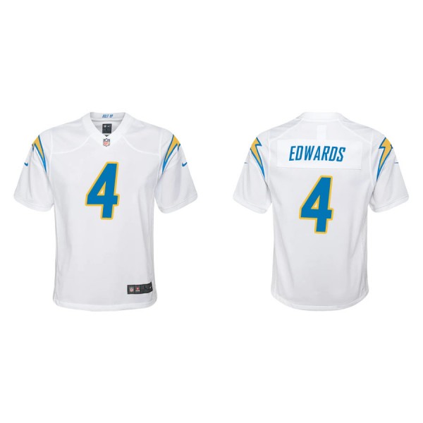 Youth Los Angeles Chargers Gus Edwards White Game ...