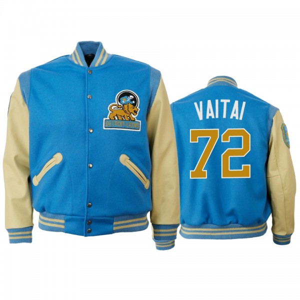 Detroit Lions Halapoulivaati Vaitai Light Blue 1952 Authentic Vintage Jacket