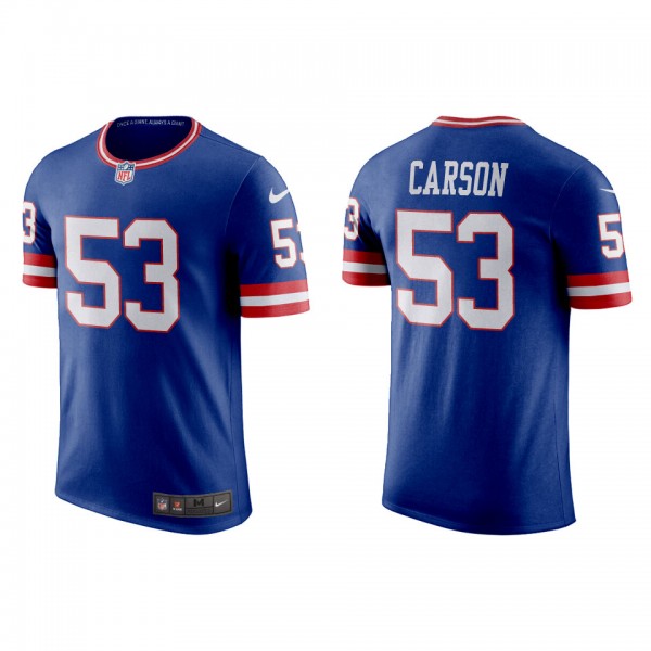 Harry Carson Giants Royal Classic Game T-Shirt