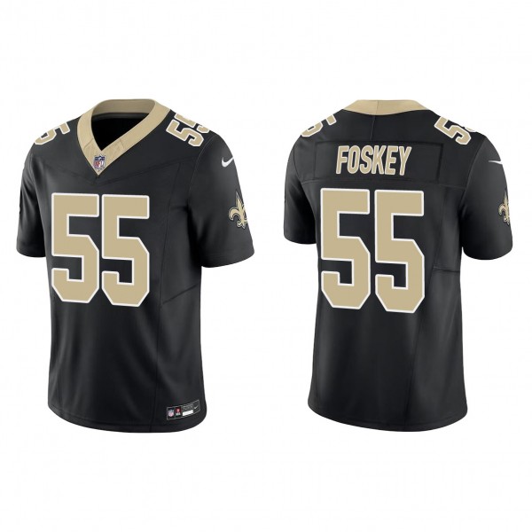 Men's New Orleans Saints Isaiah Foskey Black 2023 NFL Draft Vapor F.U.S.E. Limited Jersey