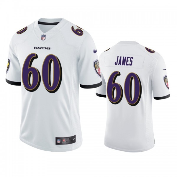Ja'Wuan James Baltimore Ravens White Vapor Limited...