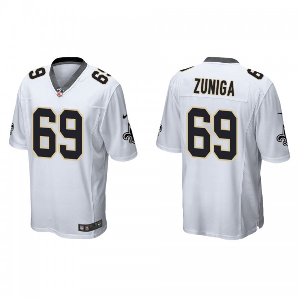 Men's New Orleans Saints Jabari Zuniga White Game ...