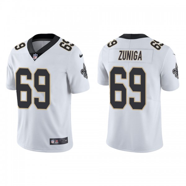 Men's New Orleans Saints Jabari Zuniga White Vapor...