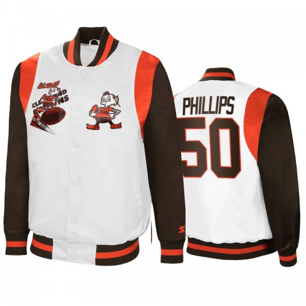 Cleveland Browns Jacob Phillips White Brown Retro ...
