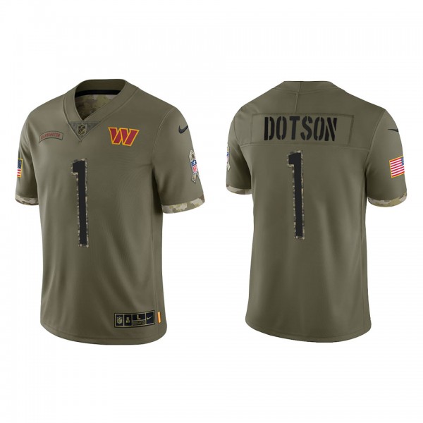 Jahan Dotson Washington Commanders Olive 2022 Salute To Service Limited Jersey