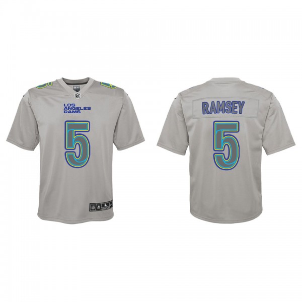 Jalen Ramsey Youth Los Angeles Rams Gray Atmospher...