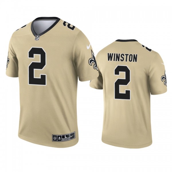 New Orleans Saints Jameis Winston Gold 2021 Invert...