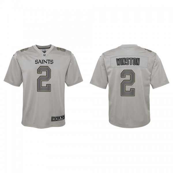 Jameis Winston Youth New Orleans Saints Gray Atmos...