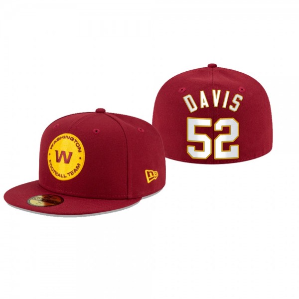 Washington Football Team Jamin Davis Red Omaha 59FIFTY Fitted Hat