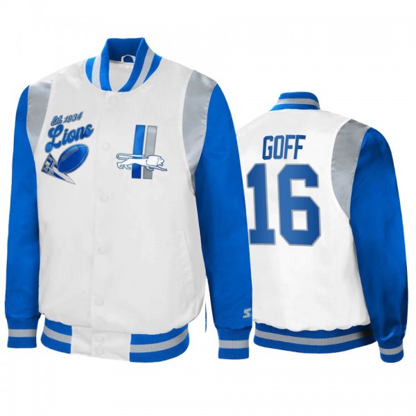 Detroit Lions Jared Goff White Blue Retro The All-...