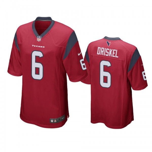 Houston Texans Jeff Driskel Red Game Jersey