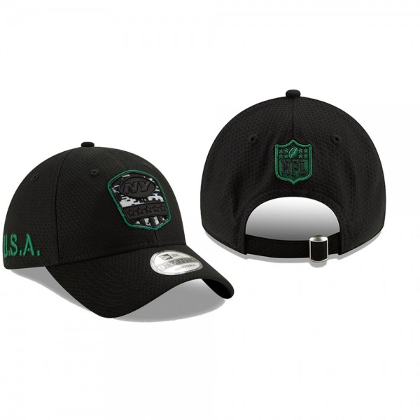 New York Jets Black 2019 Salute to Service 9TWENTY Adjustable Hat