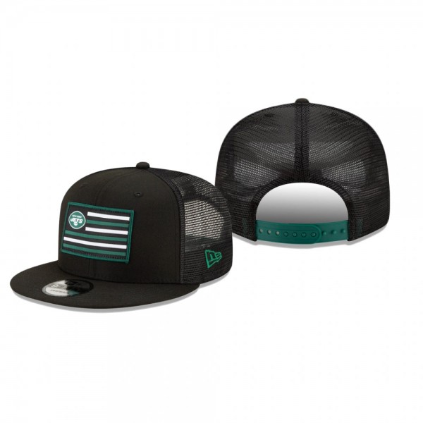 New York Jets Black Republic Trucker 9FIFTY Snapba...