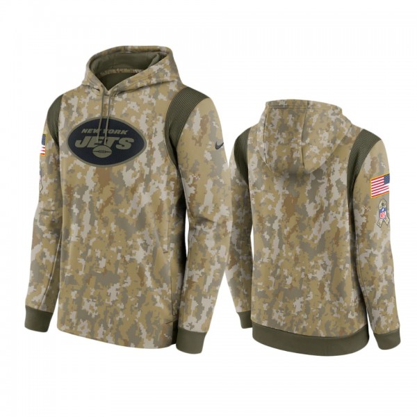 New York Jets Camo 2021 Salute To Service Therma Performance Hoodie