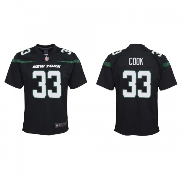 Youth New York Jets Dalvin Cook Black Game Jersey