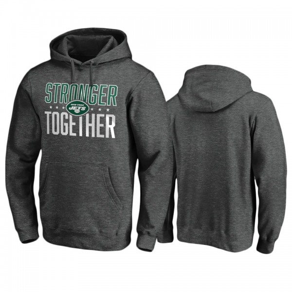 New York Jets Heather Charcoal Stronger Together P...