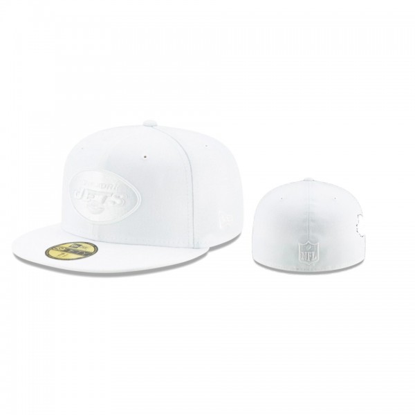 New York Jets White on White 59FIFTY Fitted Hat
