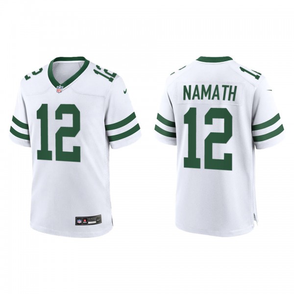 Joe Namath Men's New York Jets White Legacy Game J...