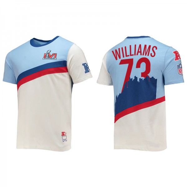 Men's Cincinnati Bengals Jonah Williams White Starter x MSX by Michael Strahan Super Bowl LVI Pacific T-Shirt