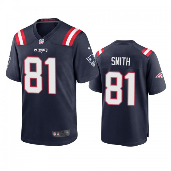 New England Patriots Jonnu Smith Navy Game Jersey