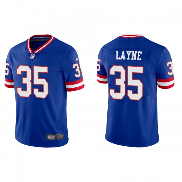 Men's New York Giants Justin Layne Royal Classic V...