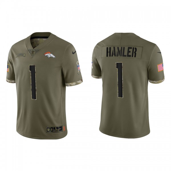 K.J. Hamler Denver Broncos Olive 2022 Salute To Se...