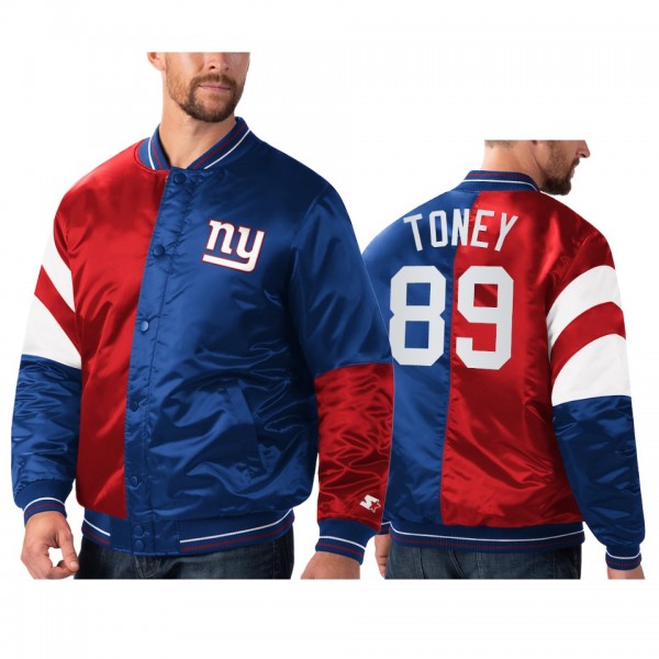 New York Giants Kadarius Toney Royal Red Split Lea...