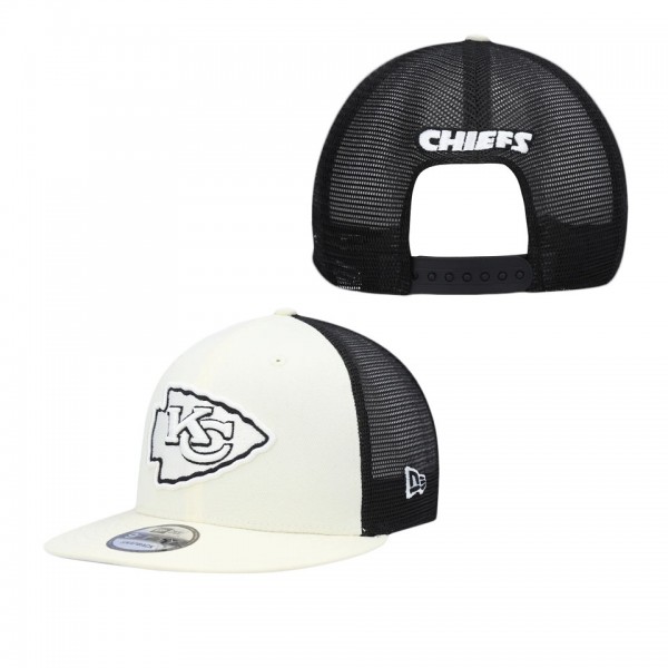 Men's Kansas City Chiefs Cream Black Chrome Collec...