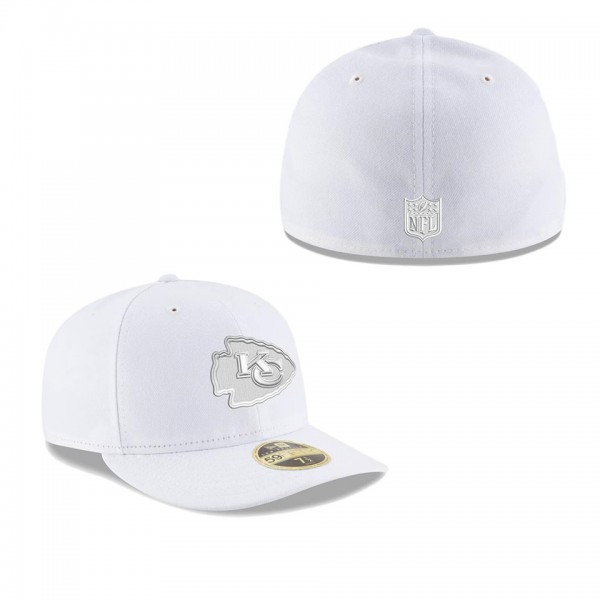 Men's Kansas City Chiefs White on White Low Profile 59FIFTY Fitted Hat