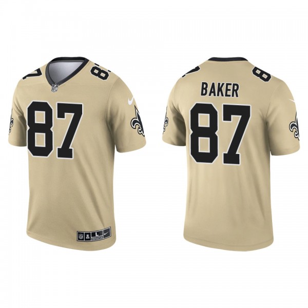 Men's New Orleans Saints Kawaan Baker Gold Inverte...