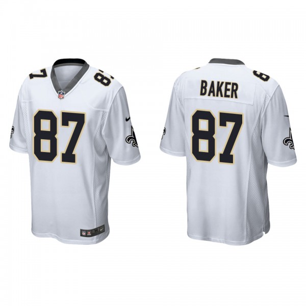 Men's New Orleans Saints Kawaan Baker White Game J...