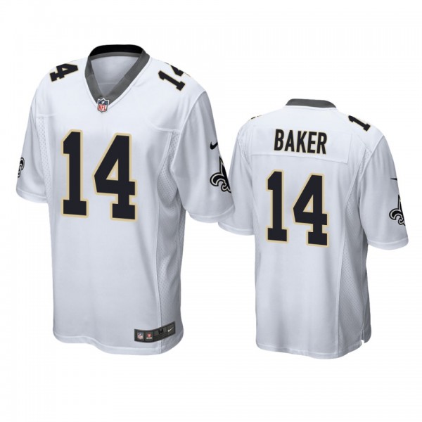 New Orleans Saints Kawaan Baker White Game Jersey