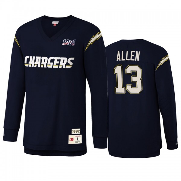 Los Angeles Chargers Keenan Allen Mitchell & Ness Navy NFL 100 Team Inspired T-Shirt