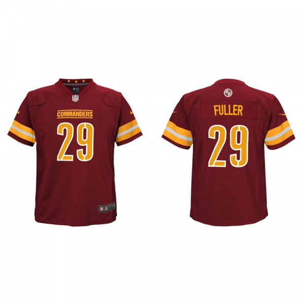 Youth Kendall Fuller Washington Commanders Burgundy Game Jersey