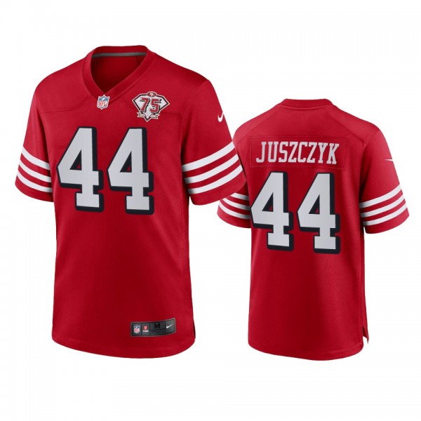 San Francisco 49ers Kyle Juszczyk Scarlet 75th Anniversary Jersey