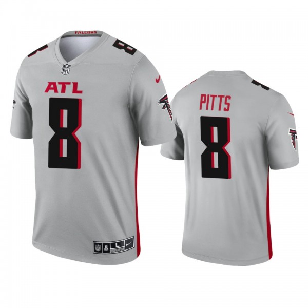 Atlanta Falcons Kyle Pitts Silver 2021 Inverted Le...