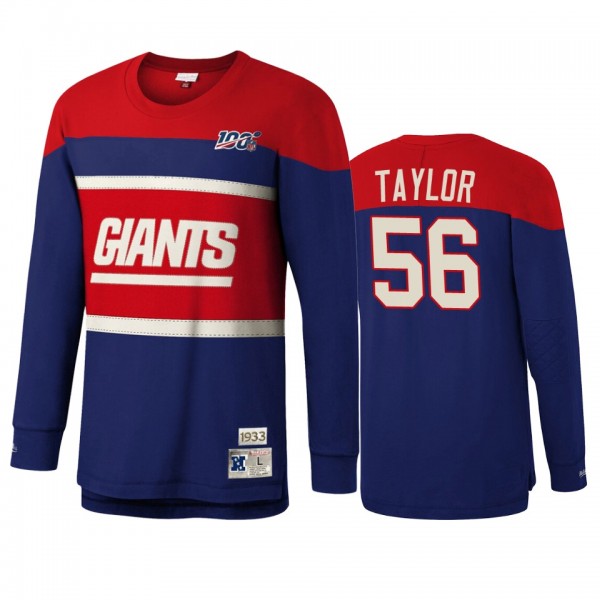 New York Giants Lawrence Taylor Mitchell & Ness Royal NFL 100 Team Inspired T-Shirt