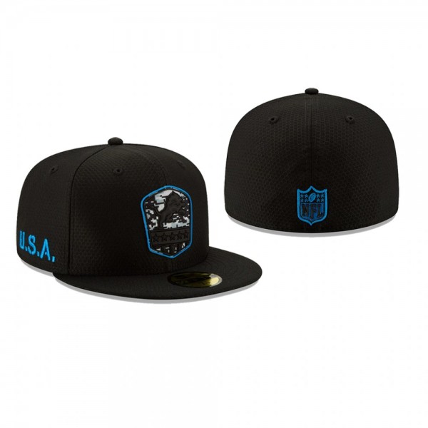 Detroit Lions Black 2019 Salute to Service 59FIFTY Fitted Hat