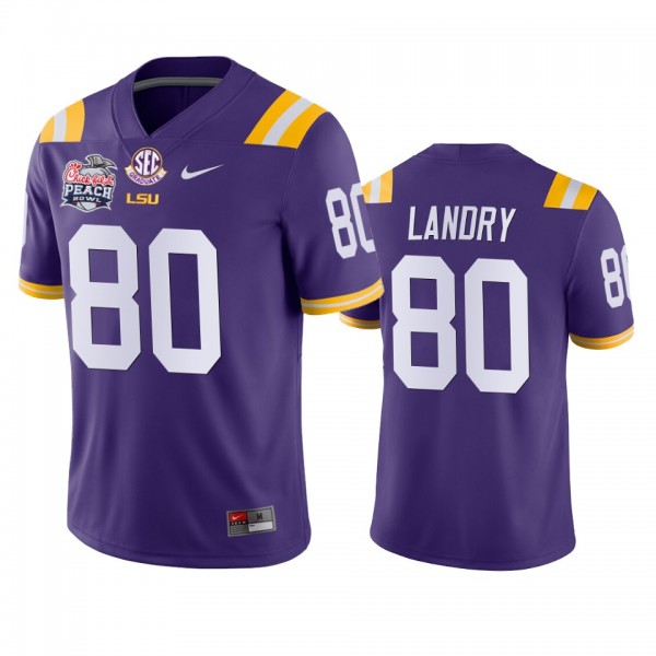 LSU Tigers Jarvis Landry Purple 2019 Peach Bowl Ch...