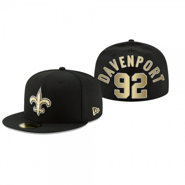 New Orleans Saints Marcus Davenport Black Omaha 59...