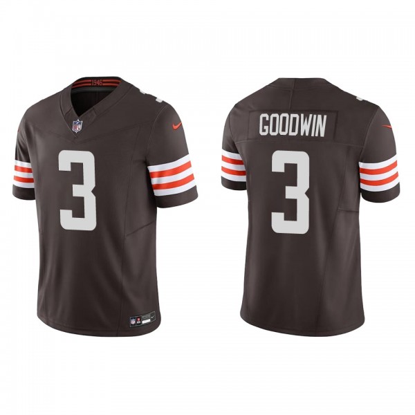 Men's Cleveland Browns Marquise Goodwin Brown Vapo...