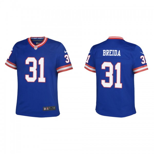 Matt Breida Youth Giants Royal Classic Game Jersey